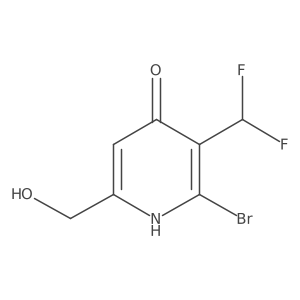 2-Bromo-3-(difluoromethyl)-6-(hydroxymethyl)pyridin-4-ol Structure