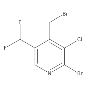 2-Bromo-4-(bromomethyl)-3-chloro-5-(difluoromethyl)pyridine Structure