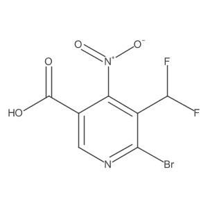 6-Bromo-5-(difluoromethyl)-4-nitronicotinic acid Structure
