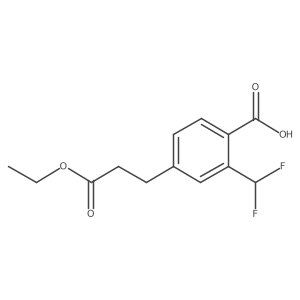 2-(Difluoromethyl)-4-(3-ethoxy-3-oxopropyl)benzoic acid Structure