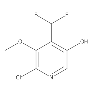 6-Chloro-4-(difluoromethyl)-5-methoxypyridin-3-ol结构式