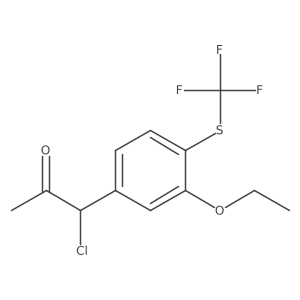 1-Chloro-1-(3-ethoxy-4-(trifluoromethylthio)phenyl)propan-2-one结构式