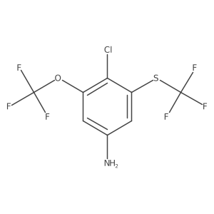 4-Chloro-3-(trifluoromethoxy)-5-[(trifluoromethyl)thio]-benzenamine Structure