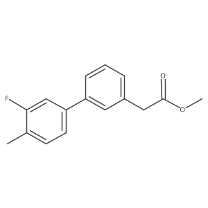 Methyl 2-[3-(3-fluoro-4-methylphenyl)phenyl]acetate结构式