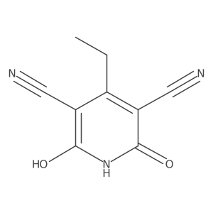 4-Ethyl-6-hydroxy-2-oxo-1,2-dihydropyridine-3,5-dicarbonitrile结构式