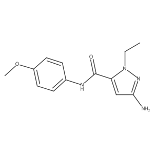3-amino-1-ethyl-N-(4-methoxyphenyl)-1H-pyrazole-5-carboxamide Structure