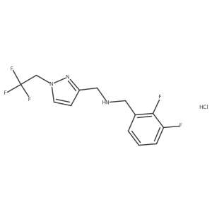 1-(2,3-difluorophenyl)-N-[[1-(2,2,2-trifluoroethyl)pyrazol-3-yl]methyl]methanamine;hydrochloride结构式