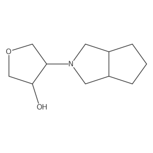 4-{Octahydrocyclopenta[c]pyrrol-2-yl}oxolan-3-ol结构式