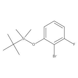 2-Bromo-3-fluorophenoxy(tert-butyl)dimethylsilane结构式