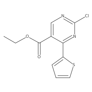 Ethyl 2-chloro-4-thiophen-2-ylpyrimidine-5-carboxylate Structure