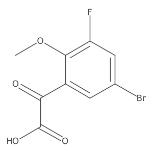 2-(5-Bromo-3-fluoro-2-methoxyphenyl)-2-oxoacetic acid结构式