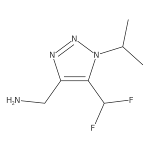 [5-(difluoromethyl)-1-(propan-2-yl)-1H-1,2,3-triazol-4-yl]methanamine Structure
