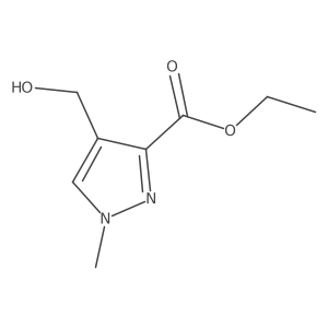 ethyl 4-(hydroxymethyl)-1-methyl-1H-pyrazole-3-carboxylate结构式