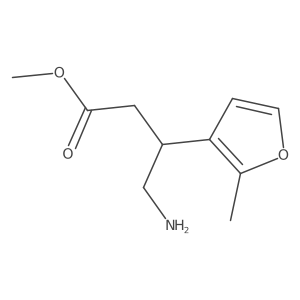 Methyl 4-amino-3-(2-methylfuran-3-yl)butanoate结构式