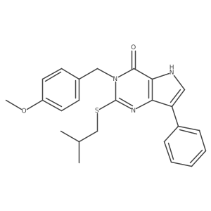 2-(isobutylthio)-3-(4-methoxybenzyl)-7-phenyl-3H-pyrrolo[3,2-d]pyrimidin-4(5H)-one Structure