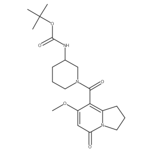 Tert-butyl (1-(7-methoxy-5-oxo-1,2,3,5-tetrahydroindolizine-8-carbonyl)piperidin-3-yl)carbamate Structure