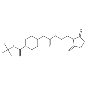 Tert-butyl 4-(2-((2-(2,4-dioxooxazolidin-3-yl)ethyl)amino)-2-oxoethyl)piperidine-1-carboxylate结构式