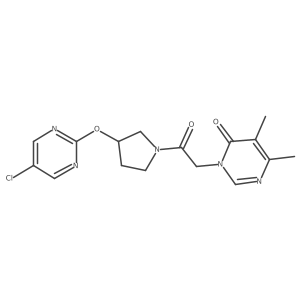 3-(2-(3-((5-chloropyrimidin-2-yl)oxy)pyrrolidin-1-yl)-2-oxoethyl)-5,6-dimethylpyrimidin-4(3H)-one Structure
