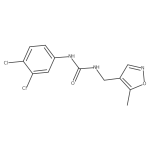 1-(3,4-Dichlorophenyl)-3-((5-methylisoxazol-4-yl)methyl)urea结构式