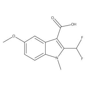 2-(Difluoromethyl)-5-methoxy-1-methyl-1H-indole-3-carboxylic acid结构式