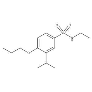 N-Ethyl-3-(propan-2-yl)-4-propoxybenzene-1-sulfonamide结构式
