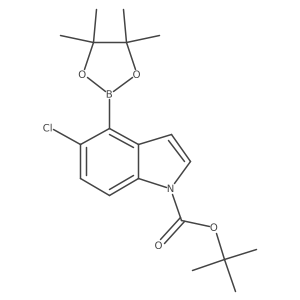 tert-Butyl 5-chloro-4-(4,4,5,5-tetramethyl-1,3,2-dioxaborolan-2-yl)-1H-indole-1-carboxylate Structure