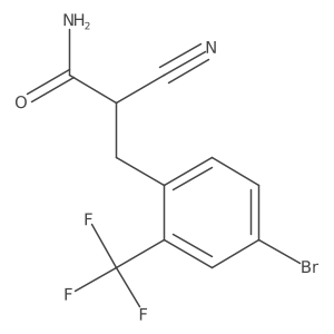 3-(4-Bromo-2-trifluoromethyl-phenyl)-2-cyano-propionamide Structure