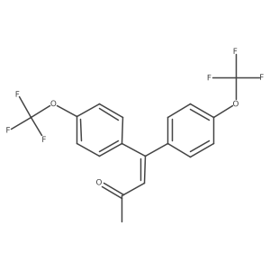 2,2-Bis(4-trifluoromethoxyphenyl)ethenyl methyl ketone结构式
