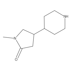 1-Methyl-4-(piperidin-4-yl)pyrrolidin-2-one Structure