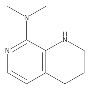 N,N-Dimethyl-1,2,3,4-tetrahydro-1,7-naphthyridin-8-amine结构式