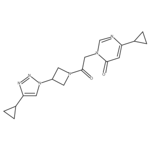 6-cyclopropyl-3-(2-(3-(4-cyclopropyl-1H-1,2,3-triazol-1-yl)azetidin-1-yl)-2-oxoethyl)pyrimidin-4(3H)-one Structure