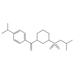 N,N-dimethyl-4-[3-(2-methylpropanesulfonyl)piperidine-1-carbonyl]aniline Structure