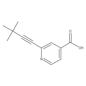 2-(3,3-Dimethylbut-1-yn-1-yl)pyridine-4-carboxylic acid结构式