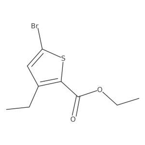Ethyl 5-bromo-3-ethylthiophene-2-carboxylate结构式