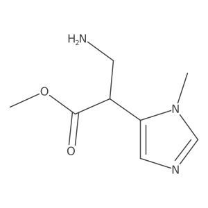 methyl 3-amino-2-(1-methyl-1H-imidazol-5-yl)propanoate结构式