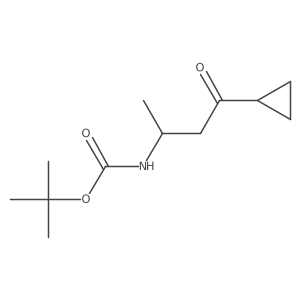 tert-butyl N-[(2R)-4-cyclopropyl-4-oxobutan-2-yl]carbamate Structure