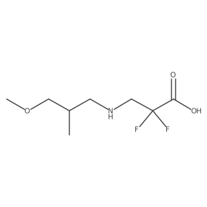 2,2-Difluoro-3-[(3-methoxy-2-methylpropyl)amino]propanoic acid结构式