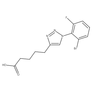 5-[1-(2-bromo-6-fluorophenyl)-1H-1,2,3-triazol-4-yl]pentanoic acid结构式