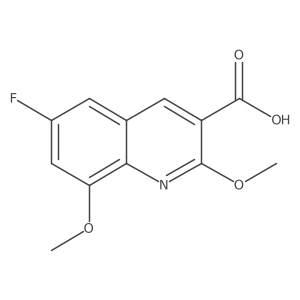 6-Fluoro-2,8-dimethoxyquinoline-3-carboxylic acid结构式