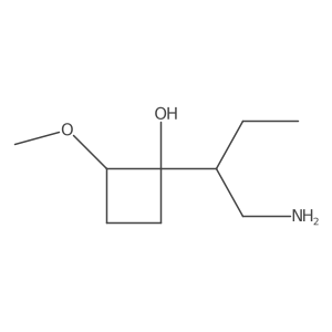 1-(1-Aminobutan-2-yl)-2-methoxycyclobutan-1-ol Structure