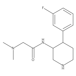 2-(dimethylamino)-N-[4-(3-fluorophenyl)piperidin-3-yl]acetamide结构式