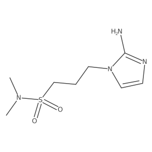 3-(2-amino-1H-imidazol-1-yl)-N,N-dimethylpropane-1-sulfonamide结构式