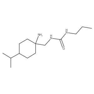 1-{[1-Amino-4-(propan-2-yl)cyclohexyl]methyl}-3-propylurea结构式