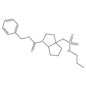 Benzyl 3a-[(propylsulfamoyl)methyl]-octahydrocyclopenta[b]pyrrole-1-carboxylate Structure