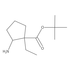 Tert-butyl 2-amino-1-ethylcyclopentane-1-carboxylate Structure