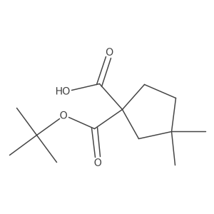 1-[(Tert-butoxy)carbonyl]-3,3-dimethylcyclopentane-1-carboxylic acid Structure