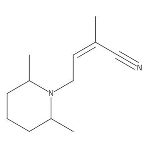 (2Z)-4-(2,6-dimethylpiperidin-1-yl)-2-methylbut-2-enenitrile Structure