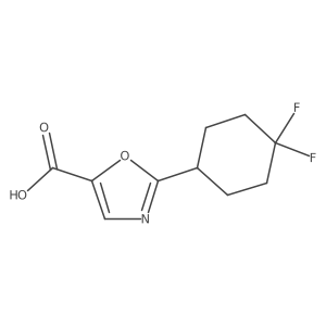 2-(4,4-Difluorocyclohexyl)-5-oxazolecarboxylic acid结构式