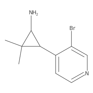 3-(3-Bromopyridin-4-yl)-2,2-dimethylcyclopropan-1-amine结构式