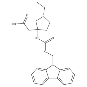 2-[1-ethyl-3-({[(9H-fluoren-9-yl)methoxy]carbonyl}amino)pyrrolidin-3-yl]acetic acid结构式